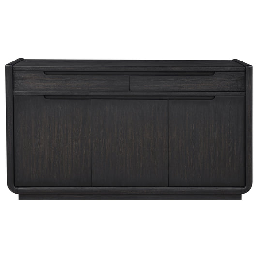Leandro 2-drawer Dining Sideboard Server Burnished Black