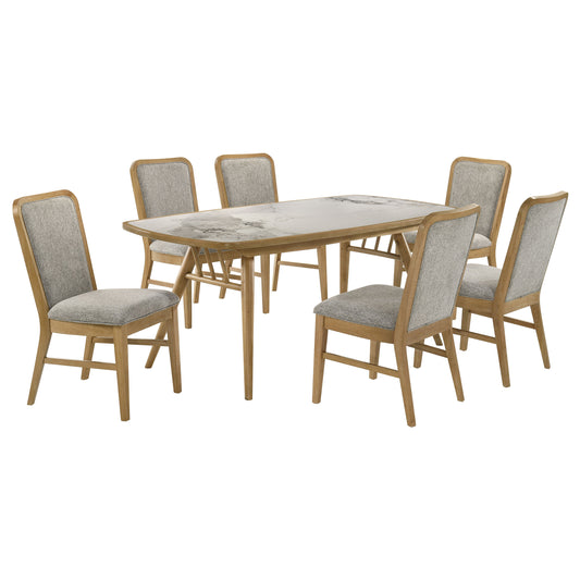 Croyden 7-piece Rectangular Dining Set Weathered Natural
