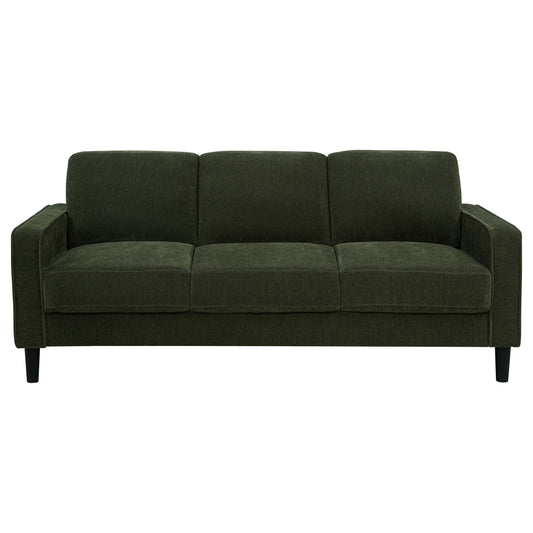 Ruth 77-inch Fabric Upholstered Track Arm Sofa Matcha Green