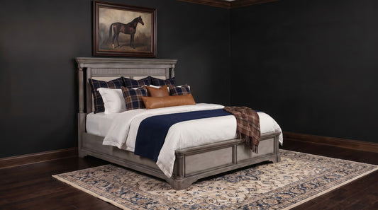 Cresswell California King Upholstered Panel Bed Weathered Taupe