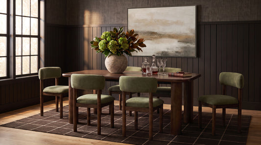 Faulkner 7-piece 84-inch Extension Dining Set Moss Green