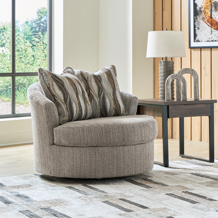 Lofwood Swivel Accent Chair - Fossil