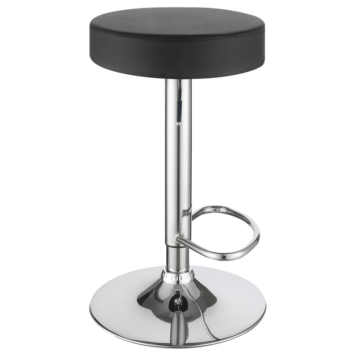 Ramses 29-inch Adjustable Bar Stool Chrome and Black