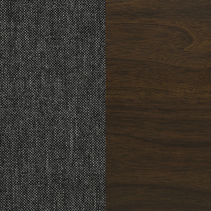 Wes Upholstered Dining Side Chair Dark Walnut (Set of 2)