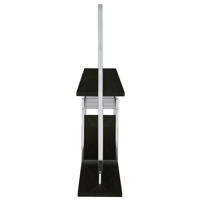 Risley 2-door Circular LED Wine Cabinet Dark Charcoal