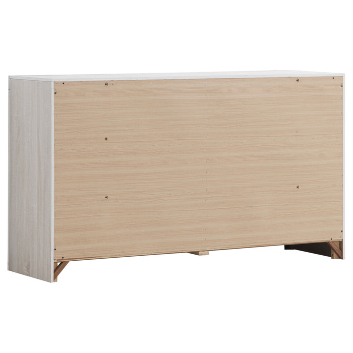 Brantford 6-drawer Dresser Coastal White — Discount Home Furniture Brantford 6-drawer Dresser Coastal White — Discount Home Furniture