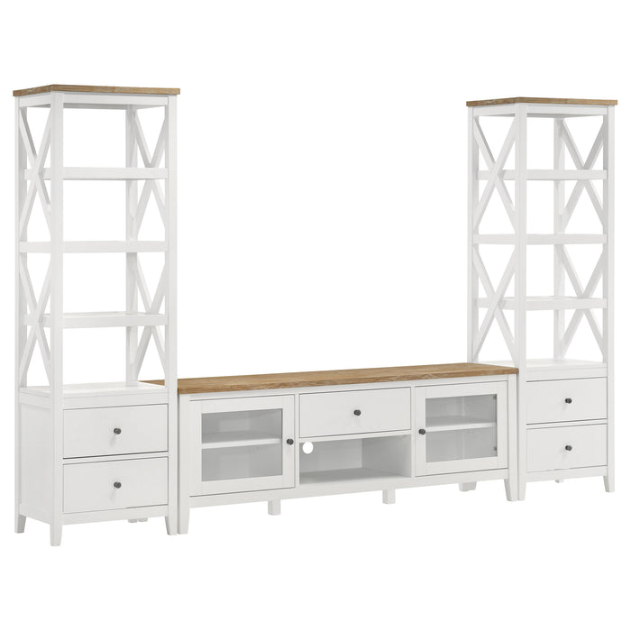 Hollis 3-piece 67-inch TV Stand Entertainment Center White