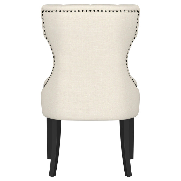 Baney Fabric Upholstered Dining Side Chair Beige and Black
