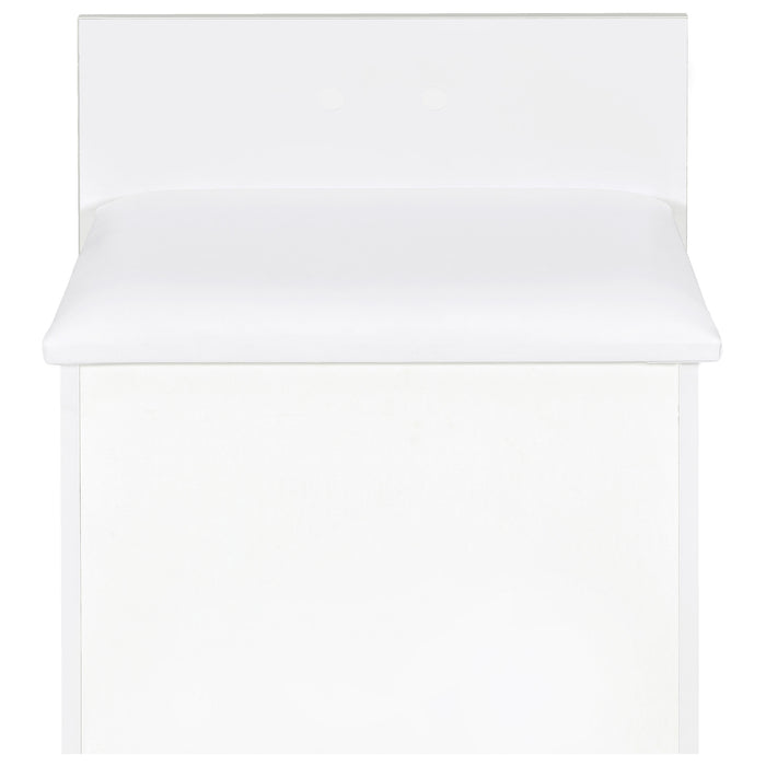 Danbury 3-drawer Makeup Vanity & Stool Set White High Gloss