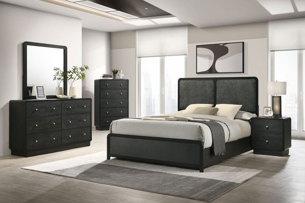 Cavelle 6-drawer Dresser and Mirror Black — Discount Home Furniture