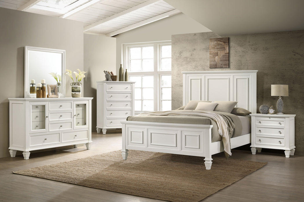 Sandy Beach Dresser Mirror Cream White — Discount Home Furniture