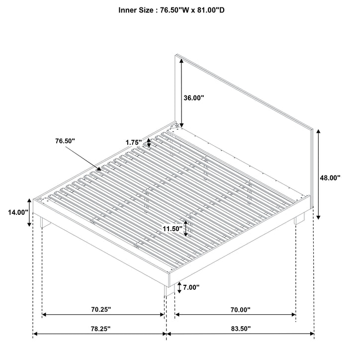 Glenwood 4-piece Eastern King Bedroom Set Warm Brown