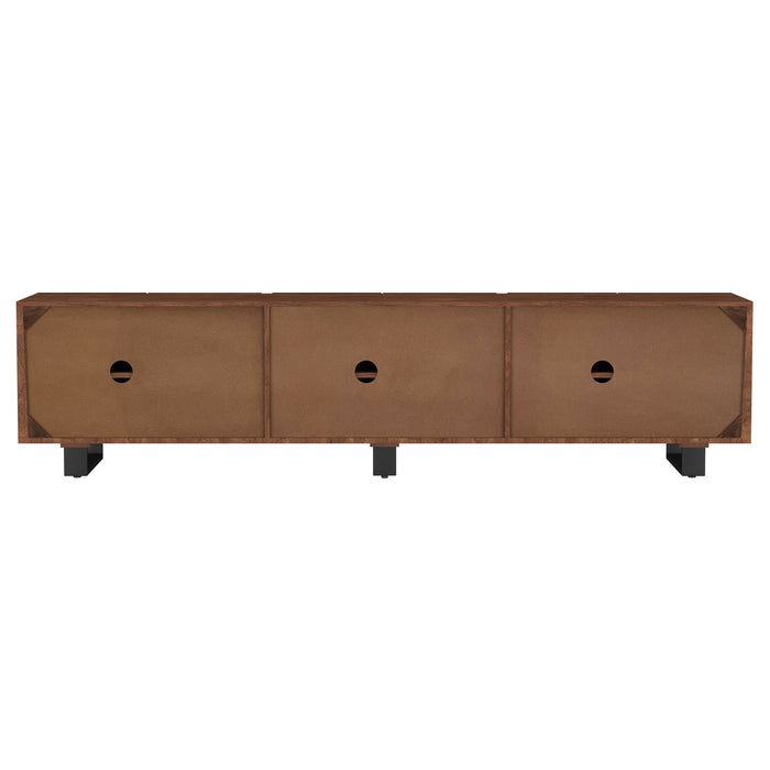 Trask 86-inch Wood TV Stand Media Console Mango Brown