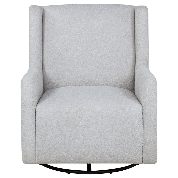 Serra Boucle Upholstered Swivel Glider Dove Grey