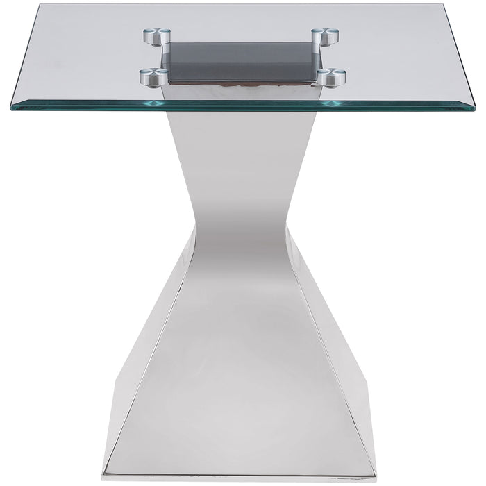 Jenny 2-piece Rectangular Coffee and End Table Set Chrome