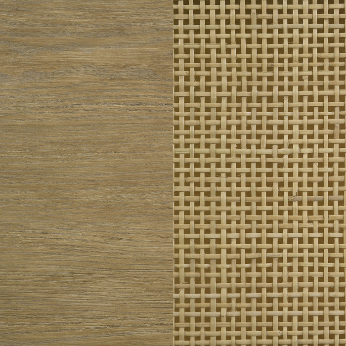 Arini Cane Weave Full Length Standing Floor Mirror Sand Wash