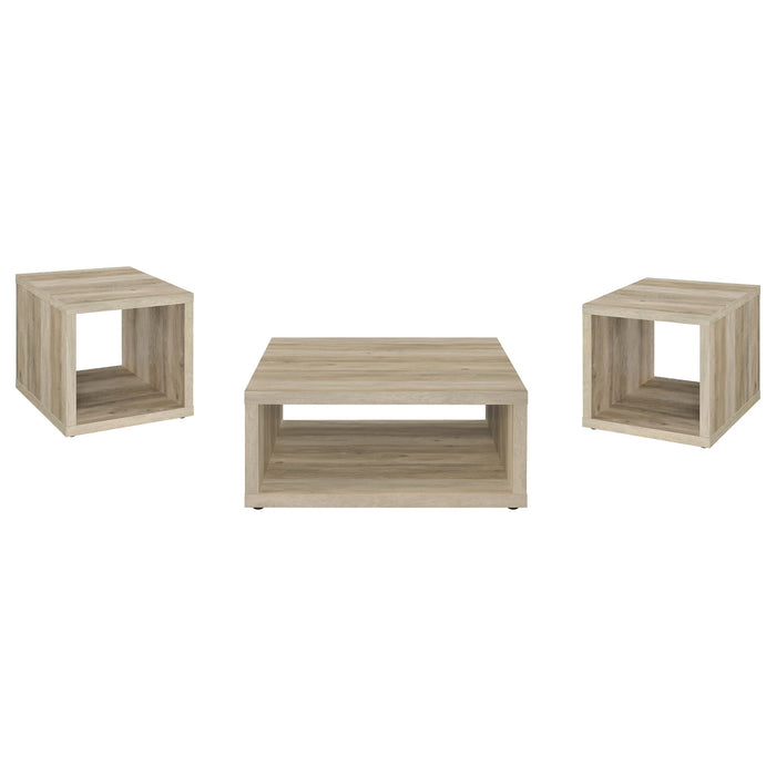Frisco 3-piece Coffee and End Table Set Distressed Pine