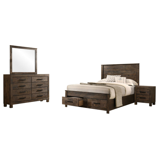 Woodmont 4-piece California King Bedroom Set Golden Brown