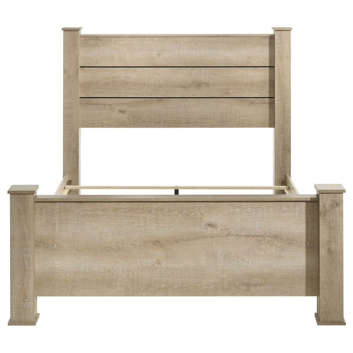 Oakglen 55-inch California King Panel Bed Weathered Oak