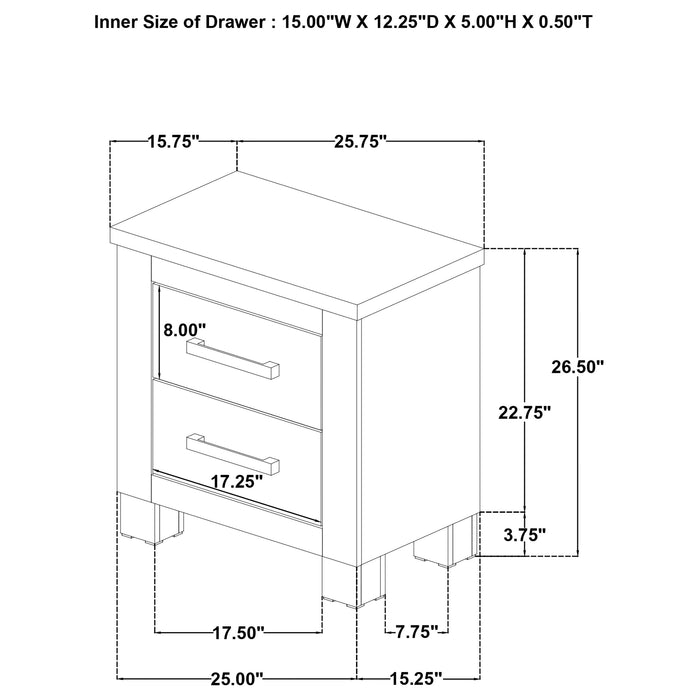 Oakglen 5-piece California King Bedroom Set Weathered Oak