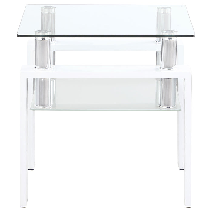 Dyer 2-piece Rectangular Coffee and End Table Set White