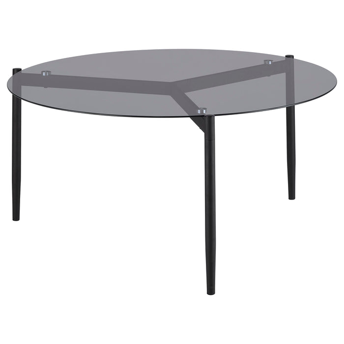 Rosalie 2-piece Round Coffee and End Table Set Grey
