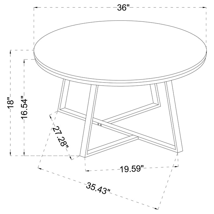 Hugo 3-piece Coffee and End Table Set White Faux Marble