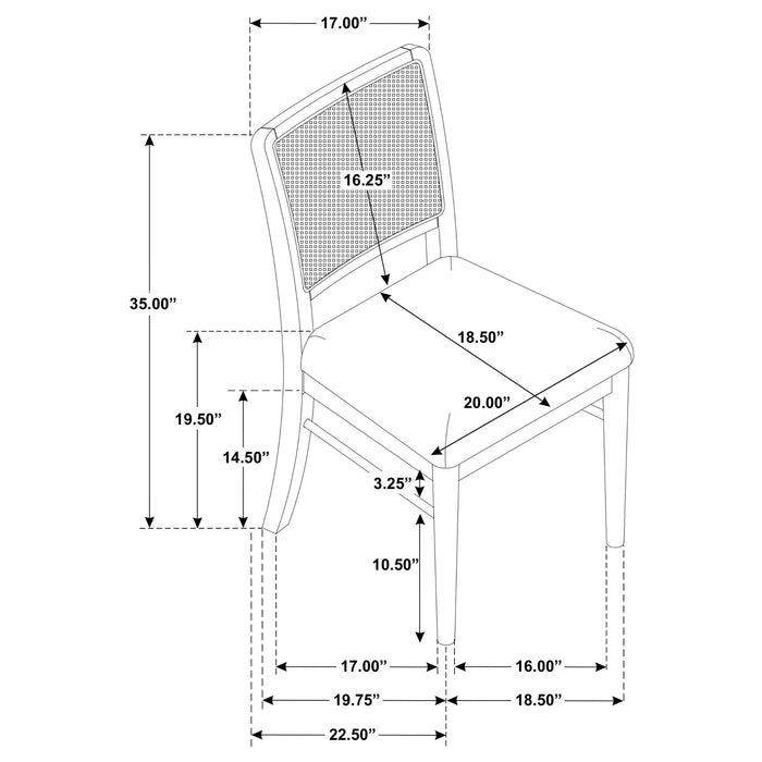 Arini 9-piece Extension Leaf Dining Table Set Sand Wash and Black
