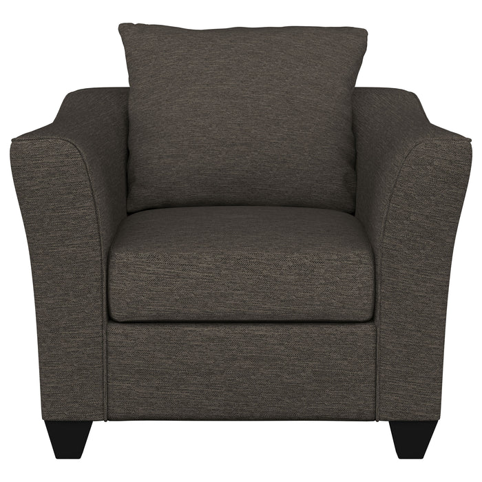 Salizar Upholstered Flared Arm Accent Chair Charcoal Grey