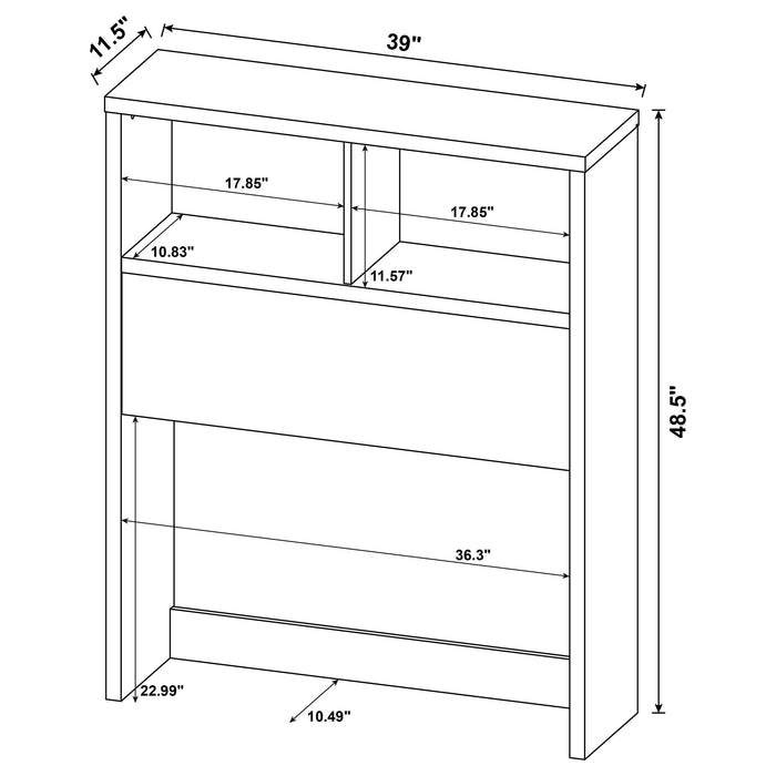Westpark 3-piece Twin Bedroom Set Bookcase Headboard Pine