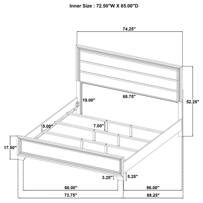 Wright 5-piece California King Bedroom Set Brown Oak