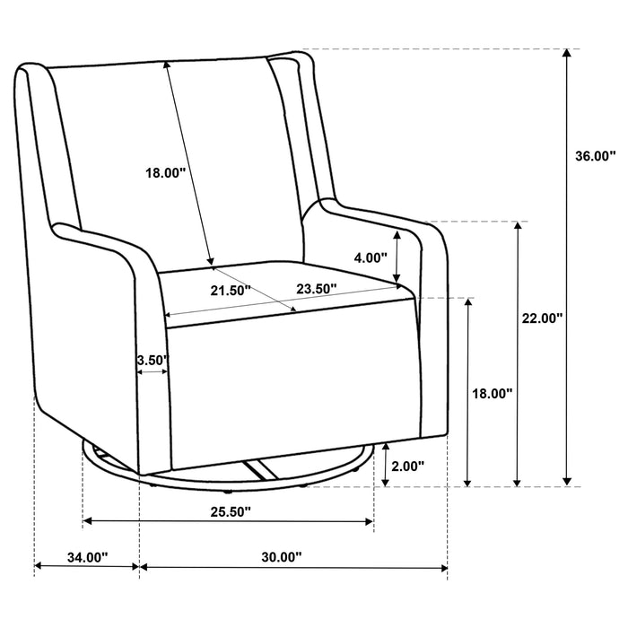 Serra Boucle Upholstered Swivel Glider Dove Grey