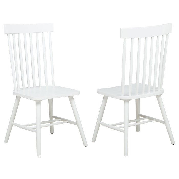 Andrews Windsor Spindle Back Dining Side Chair White (Set of 2)