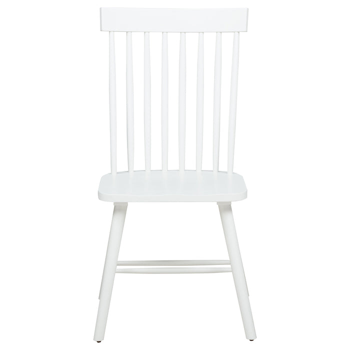 Andrews Windsor Spindle Back Dining Side Chair White (Set of 2)