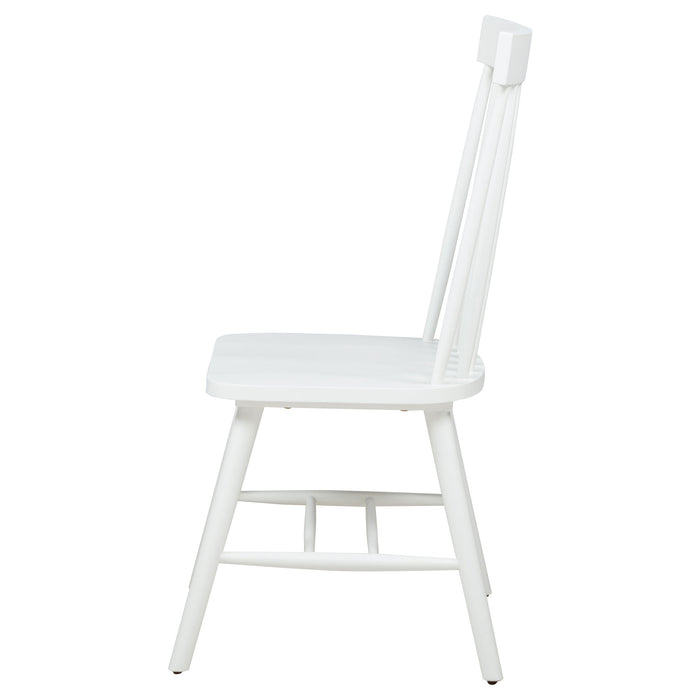 Andrews Windsor Spindle Back Dining Side Chair White (Set of 2)