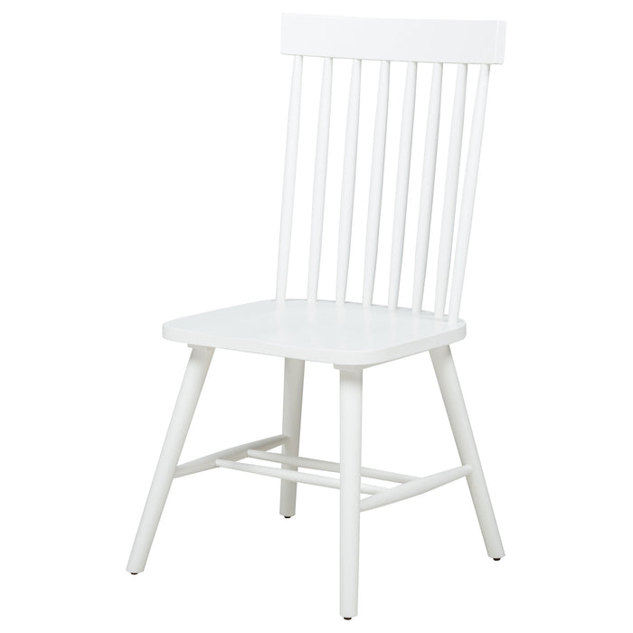 Andrews Windsor Spindle Back Dining Side Chair White (Set of 2)