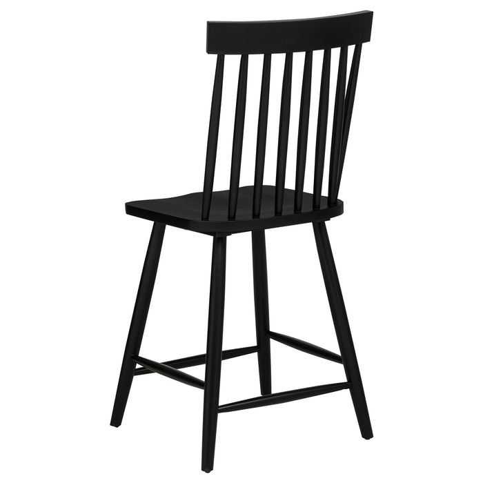 Andrews 5-piece Round Counter Dining Set Light Ash and Black