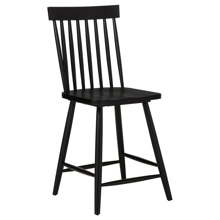 Andrews Windsor Counter Height Dining Side Chair Black (Set of 2)