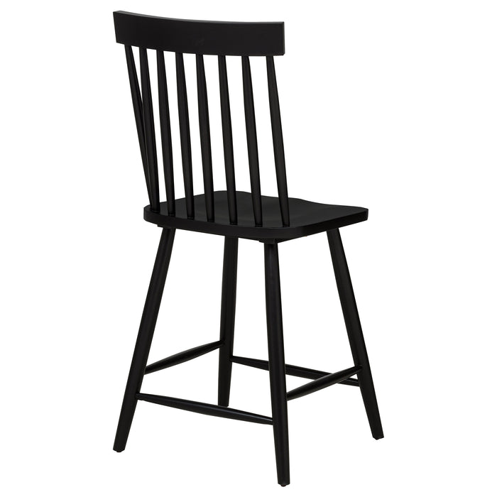 Andrews Windsor Counter Height Dining Side Chair Black (Set of 2)