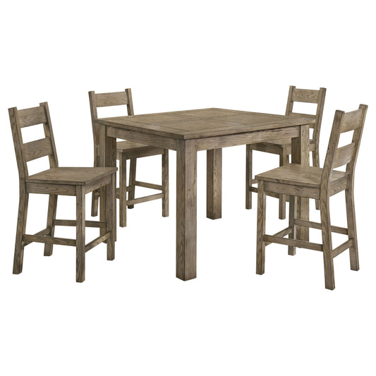 Cardova 5-piece Counter Height Dining Table Set Vineyard Oak