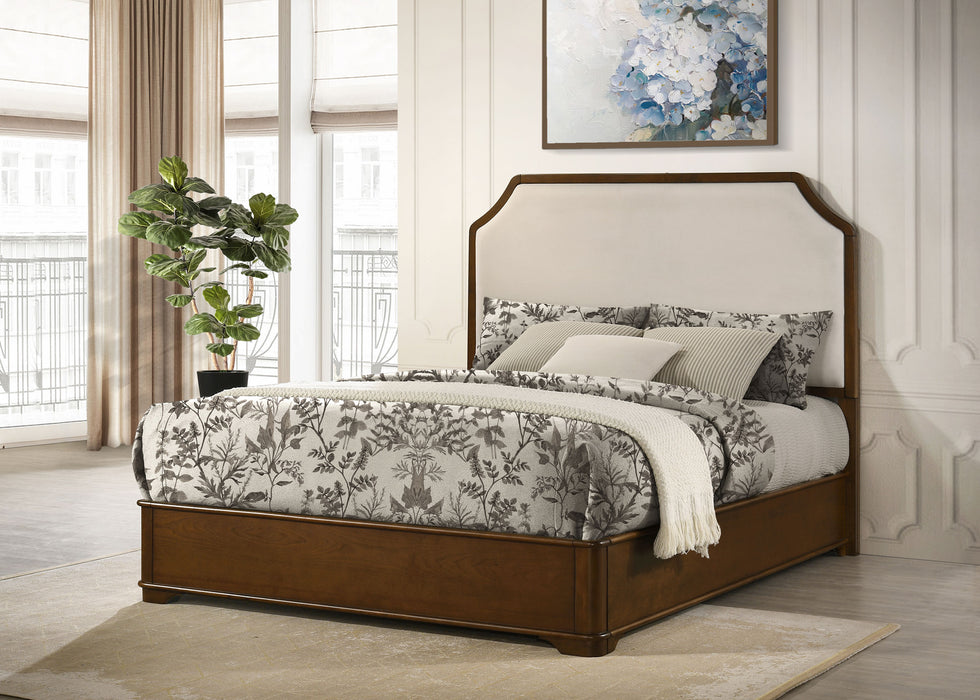 Garland 58-inch Eastern King Panel Bed Cream Brown Cherry