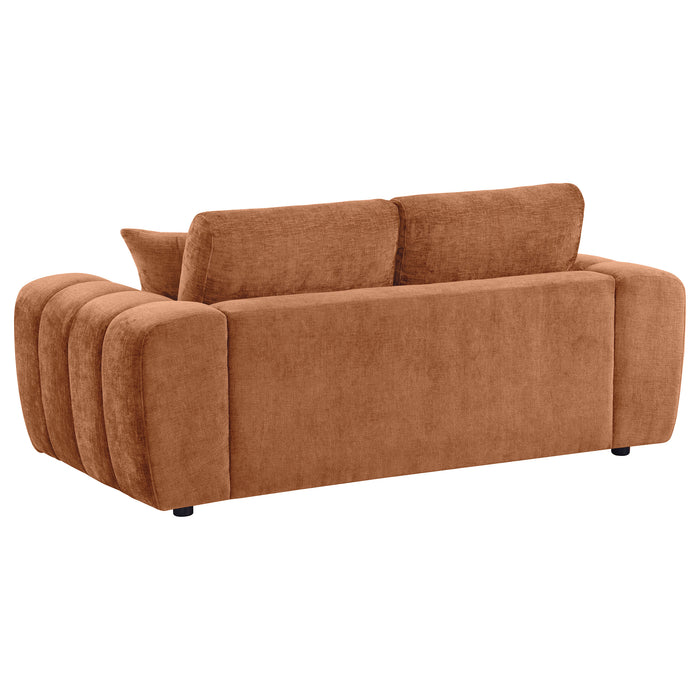 Burnett 4-piece Chenille Upholstered Sofa Set Burnt Orange