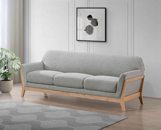 Vaughn Fabric Upholstered Flared Arm Sofa Grey