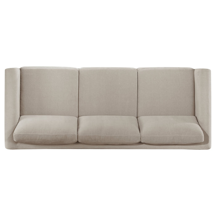 Islington 2-piece Upholstered Panel Arm Sofa Set Taupe