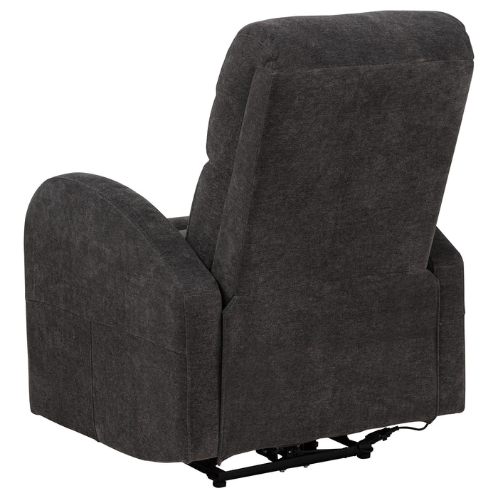 Grant Fabric Upholstered Power Recliner Chair Charcoal Grey