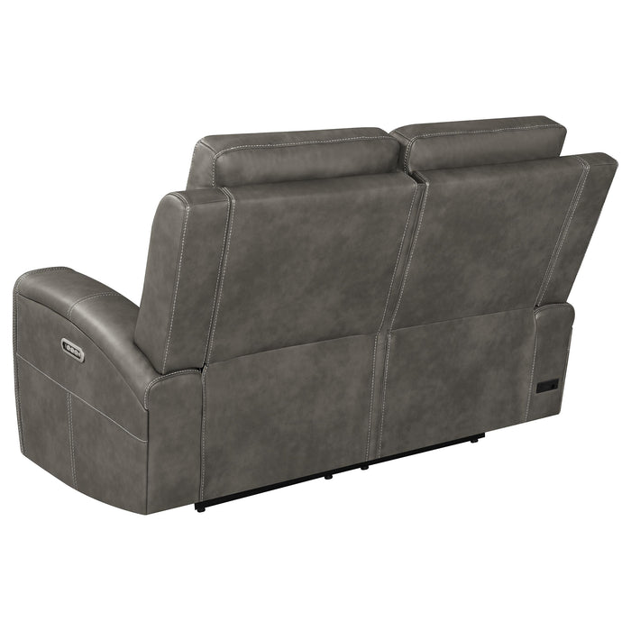 Brickston 2-piece Triple Power Reclining Sofa Set Charcoal