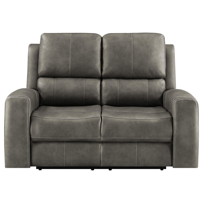 Brickston Triple Power Reclining Loveseat Charcoal