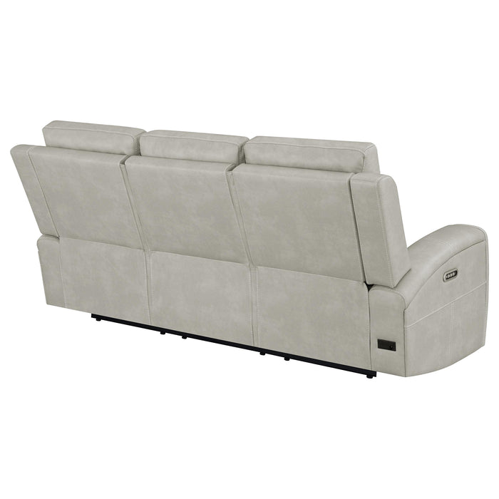 Brickston Triple Power Reclining Sofa Grey