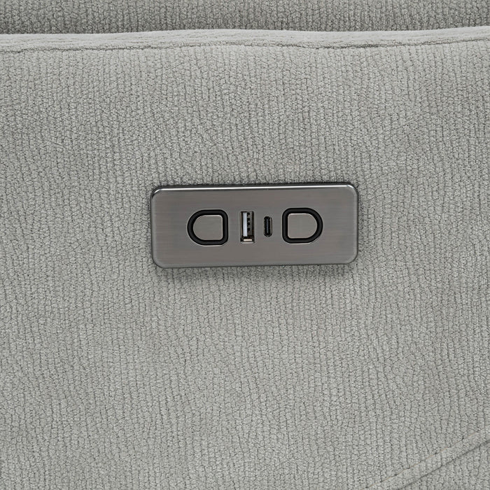 Adler Upholstered Power Swivel Glider Recliner Ivory