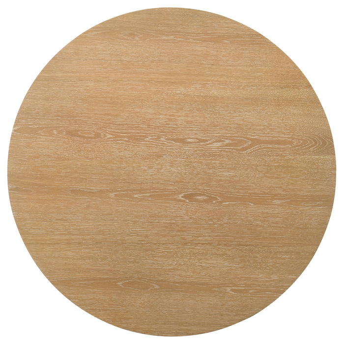 Ottowa 36-inch Round Wood Cocktail Coffee Table Washed Oak